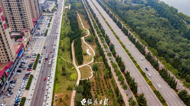 威客电竞临汾：滨河东路大变样新建银杏广场、足球场、月季长廊……(图5)