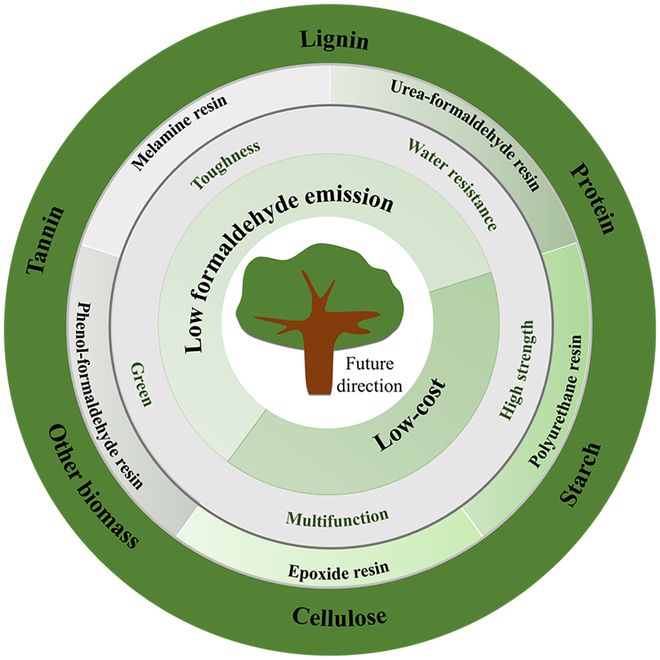 威客电竞南京林业大学蒋少华教授团队Green Chemistry：生物质在常见石油基木材胶黏剂中的最新研究进展(图7)